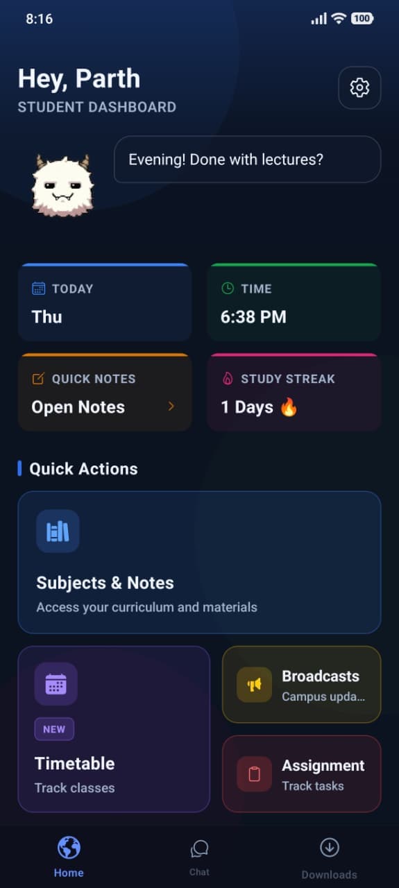 Dashboard screenshot